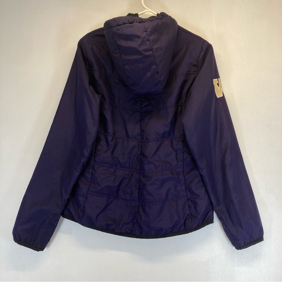 Champion Jacket Puffer Women University of Washington Purple Sz M pockets - Picture 2 of 16